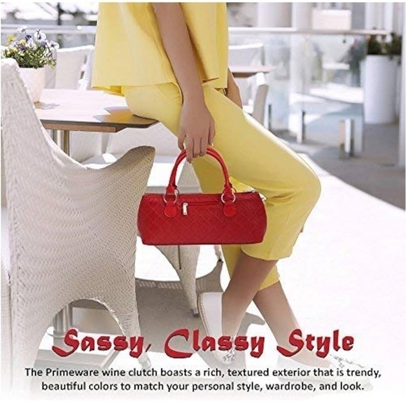NEW Primewear Insulated Wine Bag / Clutch, Red, New With Tags. Great 4 Christmas - Picture 16 of 16